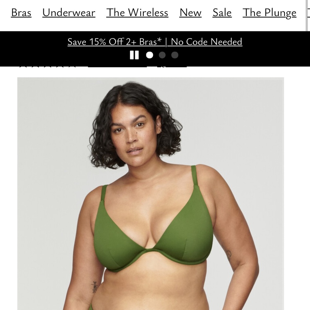 NEVER WORN CUPPS brand bikini top green